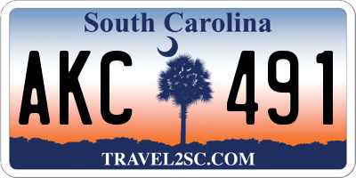 SC license plate AKC491