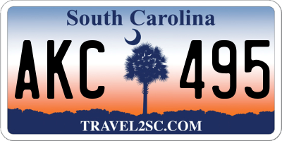SC license plate AKC495