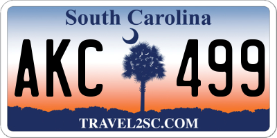SC license plate AKC499