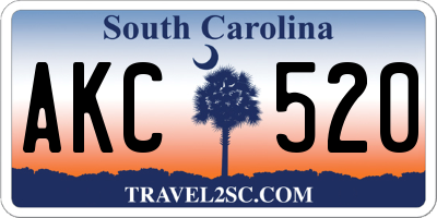 SC license plate AKC520
