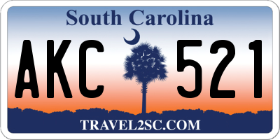 SC license plate AKC521