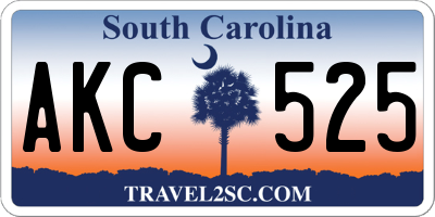 SC license plate AKC525