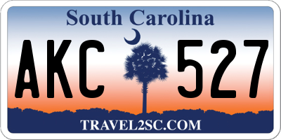 SC license plate AKC527