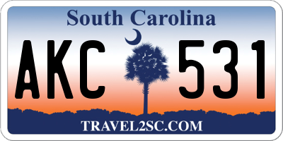 SC license plate AKC531