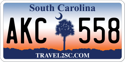 SC license plate AKC558