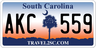 SC license plate AKC559