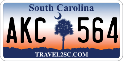 SC license plate AKC564