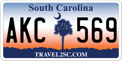 SC license plate AKC569