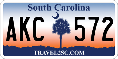 SC license plate AKC572