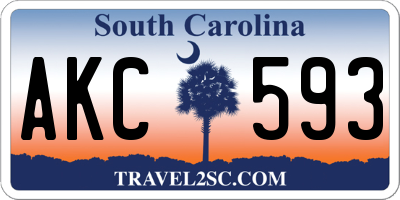 SC license plate AKC593