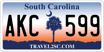 SC license plate AKC599