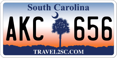SC license plate AKC656