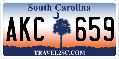 SC license plate AKC659