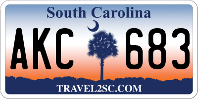 SC license plate AKC683