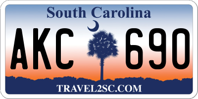 SC license plate AKC690