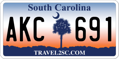 SC license plate AKC691