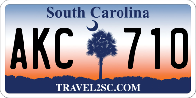 SC license plate AKC710