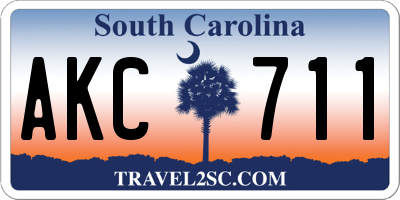 SC license plate AKC711