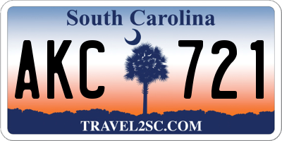 SC license plate AKC721