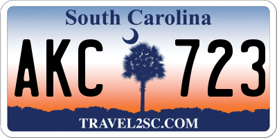 SC license plate AKC723
