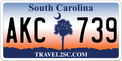 SC license plate AKC739