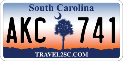 SC license plate AKC741