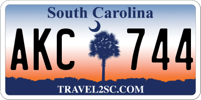SC license plate AKC744