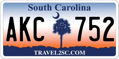 SC license plate AKC752