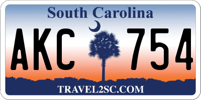 SC license plate AKC754