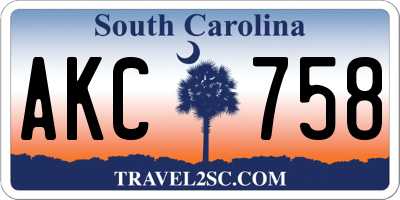 SC license plate AKC758