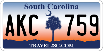 SC license plate AKC759