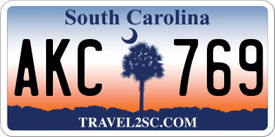 SC license plate AKC769