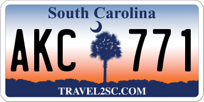 SC license plate AKC771