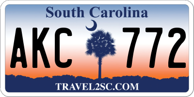 SC license plate AKC772