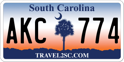 SC license plate AKC774