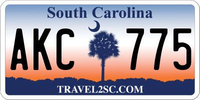 SC license plate AKC775
