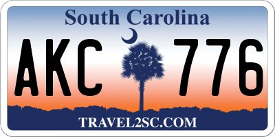 SC license plate AKC776