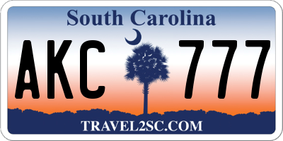 SC license plate AKC777