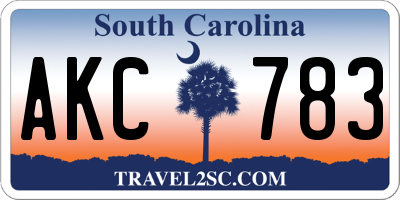 SC license plate AKC783