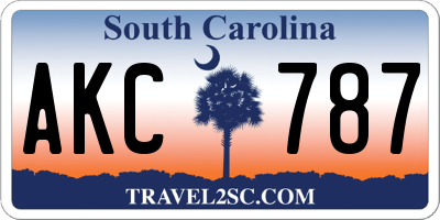 SC license plate AKC787