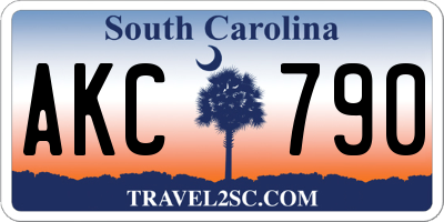 SC license plate AKC790