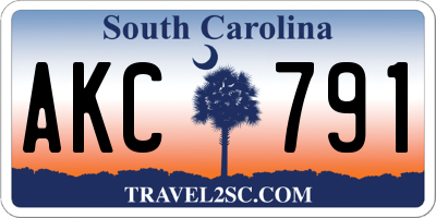 SC license plate AKC791