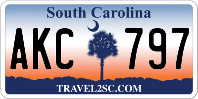SC license plate AKC797