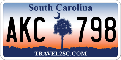 SC license plate AKC798