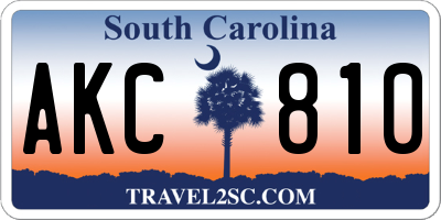 SC license plate AKC810