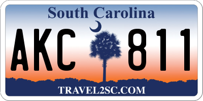 SC license plate AKC811