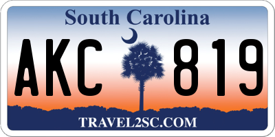SC license plate AKC819
