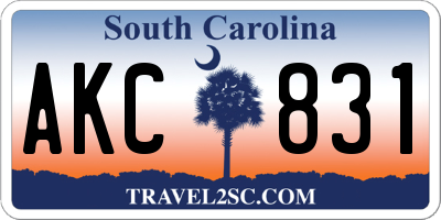 SC license plate AKC831