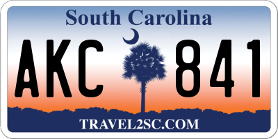 SC license plate AKC841