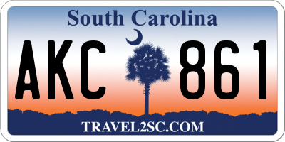 SC license plate AKC861